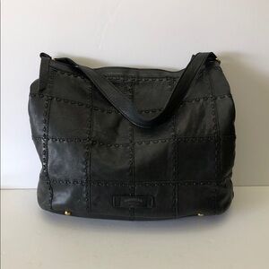 Chic Black Leather Shoulder Bag